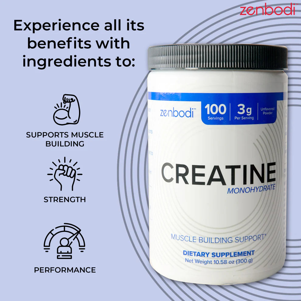 Creatine benefits: supports muscle building, strength, performance