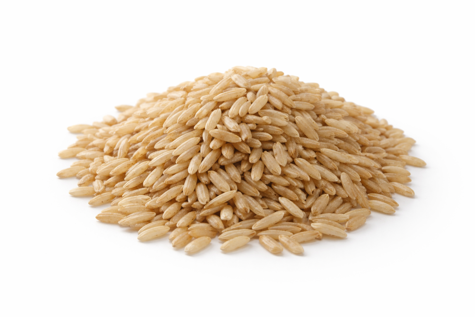 Organic brown rice grains