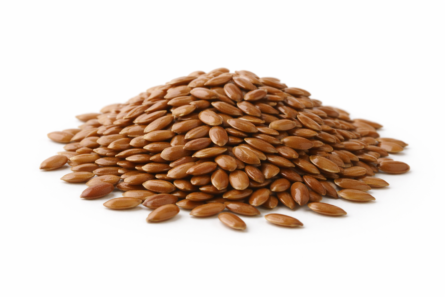 Organic golden-brown flaxseeds