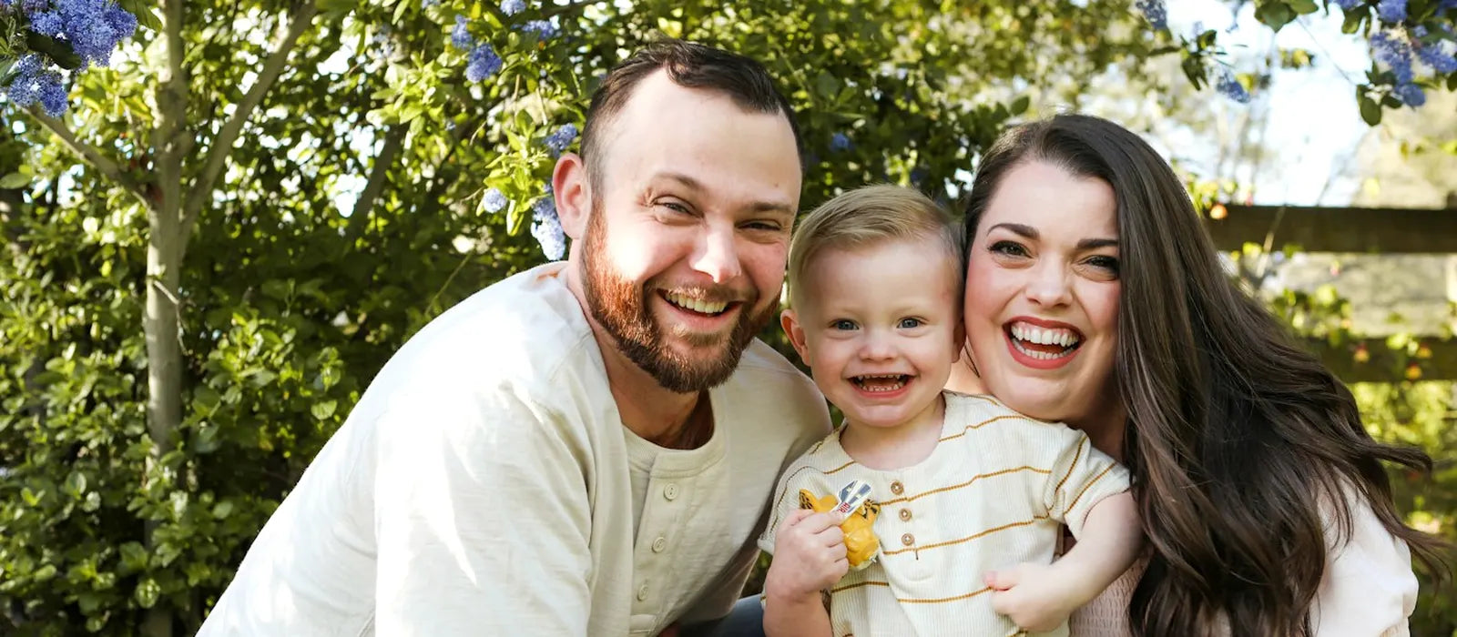 Happy family together outdoors